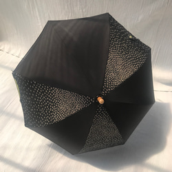 落ち着いた色調と柄のかわず張り日傘（グリーン）（最終セール中） 3枚目の画像