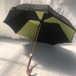 落ち着いた色調と柄のかわず張り日傘（グリーン）（最終セール中） 7枚目の画像