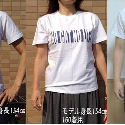 コットンTシャツ　猫郎雑貨店　猫郎とバラ　ホワイト　150～ＸＬ 3枚目の画像
