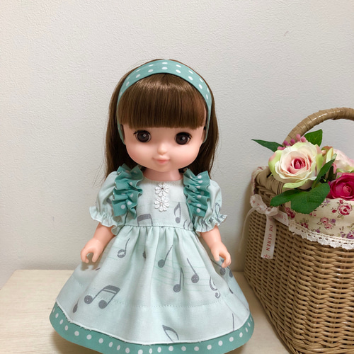 ソランちゃん、メルちゃん音符ワンピースとヘアバンド♪26cm