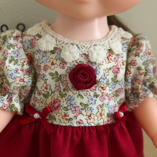 ソランちゃん メルちゃん 赤スカートワンピース☆26cmドール服