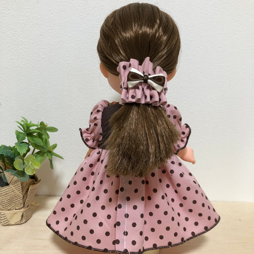 ソランちゃん メルちゃん ピンクドットワンピースとヘアバンド ソランちゃん メルちゃん ピンクドットワンピースとヘアバンド