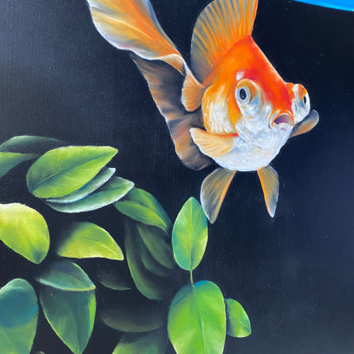 チョークアート原画 金魚