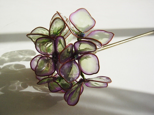 秋色紫陽花（かんざし） 2枚目の画像