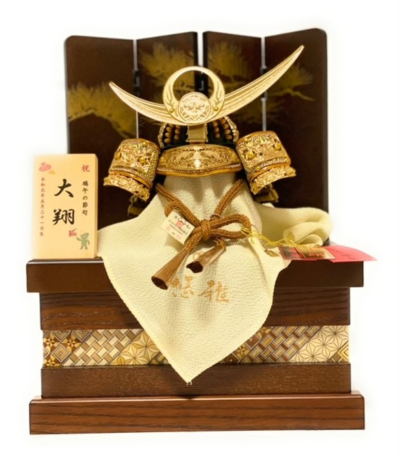 飾り屏風 18cm 2曲一双 円金屏風 – 横手人形オンラインストア
