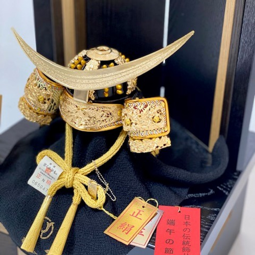 五月人形 初節句 兜飾り 伊達政宗公4号木目3色収納兜飾り 五月人形