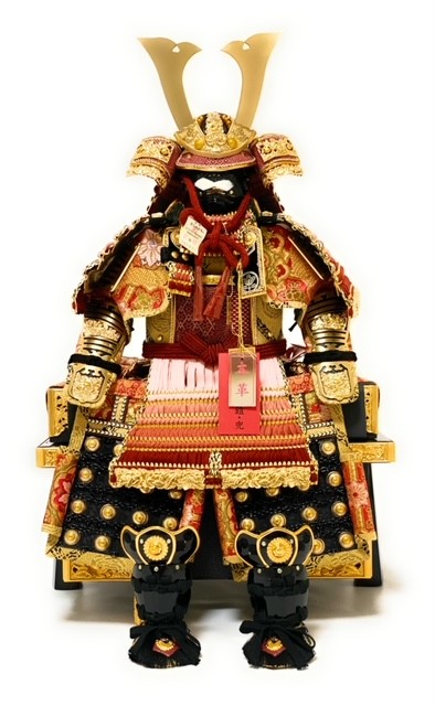 【五月人形】【鎧飾り】【端午の節句】蓮（れん）5号大鎧櫃（ひつ）飾り