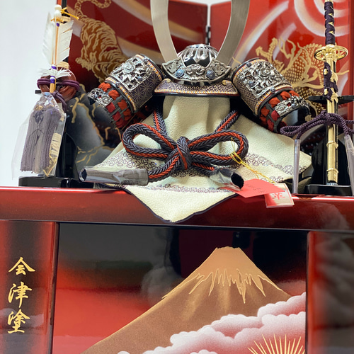 五月人形　綺麗　豪華 横幅85cm｜翠鳳作 本作り着用兜 斬｜おしゃれで斬新｜五月人形