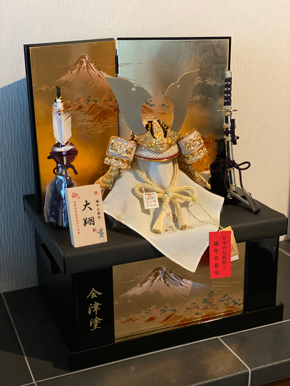 五月人形　白鐘6号兜金富士収納飾り 10枚目の画像
