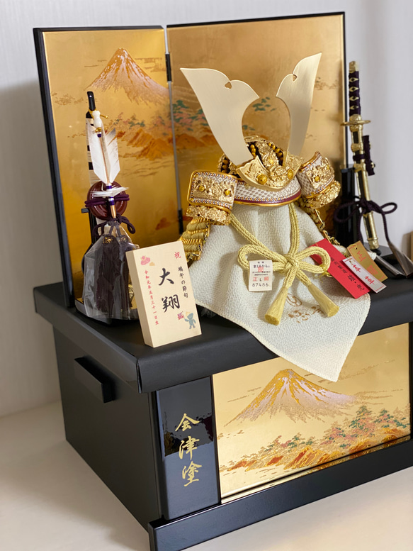 五月人形　白鐘6号兜金富士収納飾り 8枚目の画像