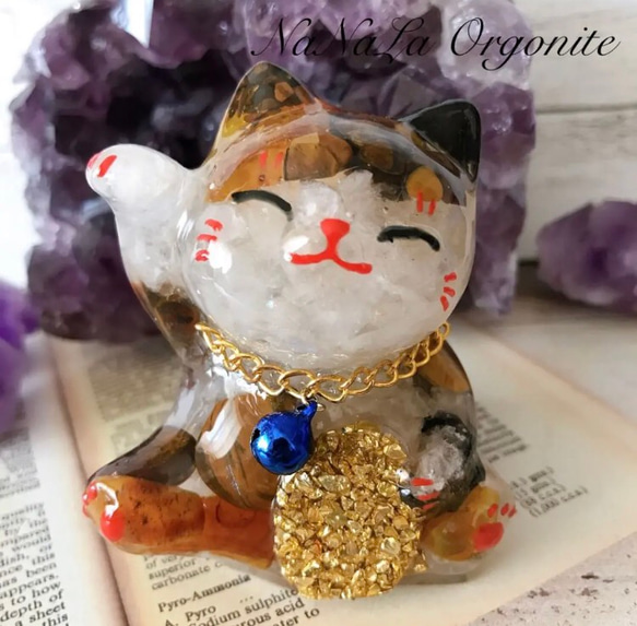 招き猫✨三毛✨オルゴナイト