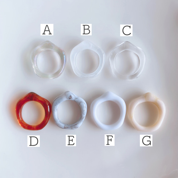 選べる2カラー ✿ 2点set ✿ 指輪 リング nonoacs 6枚目の画像