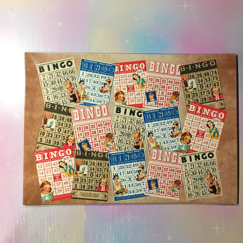 デザインペーパー☆A4サイズ レトロアメリカンbingo♡10枚セット