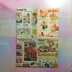 デザインペーパー☆A4サイズ レトロアメリカンベイビー♡10枚セット