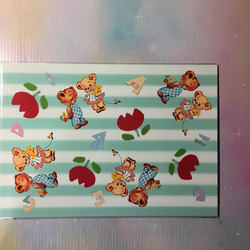 デザインペーパー☆A4サイズ レトロアニマル くまちゃん♡10枚セット