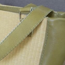 和紙畳表と革のバッグ 5枚目の画像