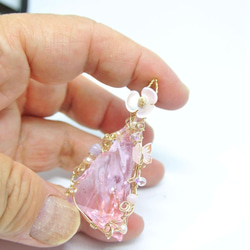 桜姫　ハートオブゴッドウィズインピンク　ワイヤーデザインネックレス 3枚目の画像