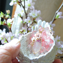 お値引き価格ブルームーンストーン桜姫ワイヤーデザインネックレス 4枚目の画像