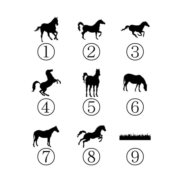 ★ 馬剪影郵票可供選擇 9 種馬匹中的 2 種 第2張的照片