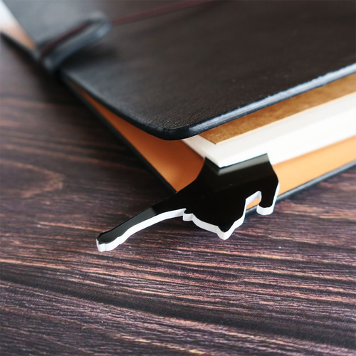 大人カラー いたずら猫 リバーシブル アクリルしおり ブックマーカー