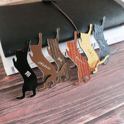 大人カラー いたずら猫 リバーシブル アクリルしおり ブックマーカー