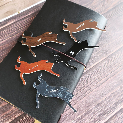 大人カラー いたずら猫 リバーシブル アクリルしおり ブックマーカー