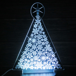 ☆ 閃亮16色雪花聖誕樹（黑色）LED房間燈遙控落地燈 第9張的照片
