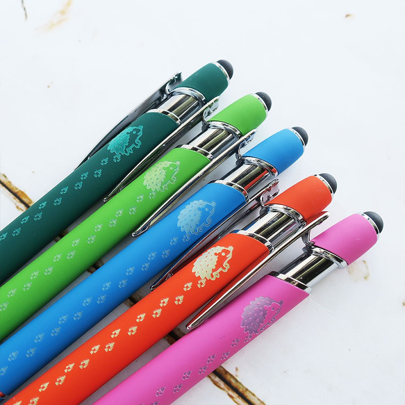 ★ 刺蝟原子筆&amp;觸摸筆9種顏色可供選擇 第7張的照片