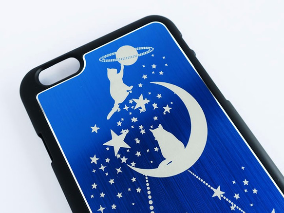 猫ちゃんと星降る夜空☆iPhone6Plusケース 7枚目の画像