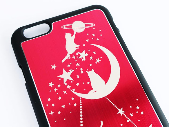 猫ちゃんと星降る夜空☆iPhone6Plusケース 8枚目の画像