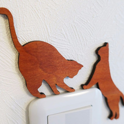 2 件套貓爪印木牆貼（紅木） 第5張的照片