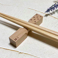 ★斯堪的納維亞設計的筷子和筷子架組☆筷子架自然/名稱放免費送貨 第3張的照片
