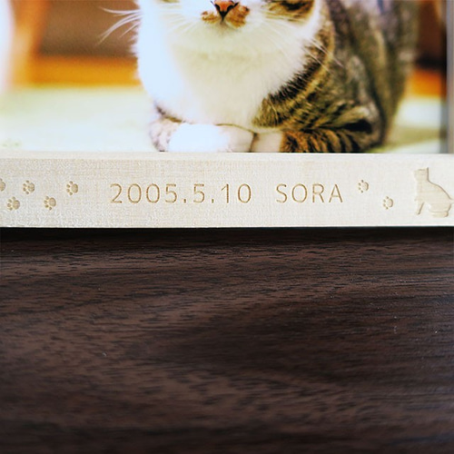 ☆名入れ無料☆猫ちゃん肉球あしあとフォトフレーム(L判サイズ用