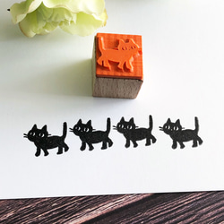 ★親子巧克力貓遊行♪ 郵票 2 件套 第4張的照片