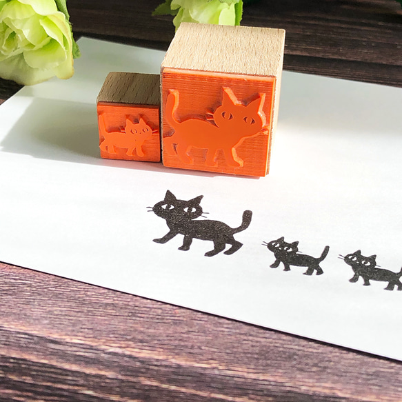 ★親子巧克力貓遊行♪ 郵票 2 件套 第7張的照片