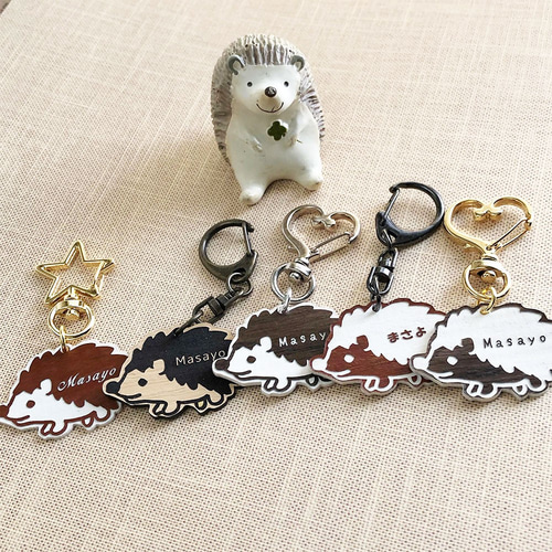 □ハリネズミのハリーのネームキーホルダー 名入れ＆ラッピング その他