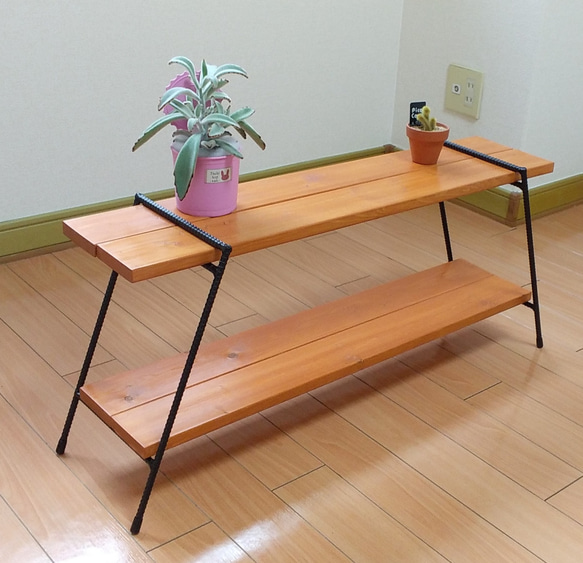 送料無料)板付アイアンシェルフ 多肉植物 フラワー観葉植物