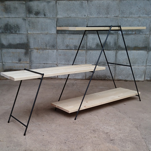 鉄脚高さ930㎜　アイアンシェルフ　観葉植物ラック　多肉植物棚　キャンプテーブル 鉄脚 高さ930㎜4段 アイアンシェルフ レッグ 観葉植物ラック