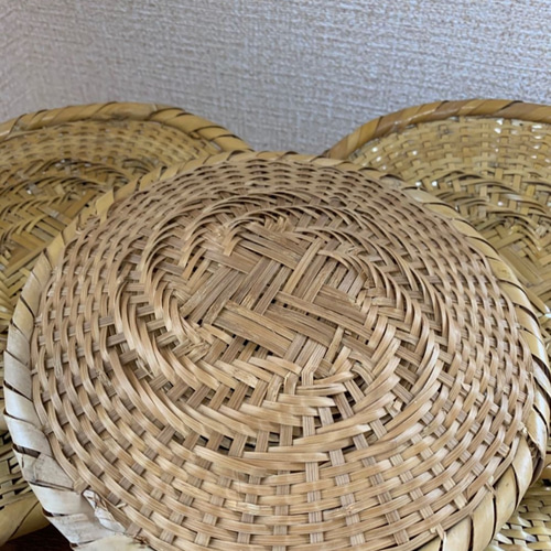 2枚セット】蕎麦ざる 竹ざる 蕎麦皿 手作りそばざる 直径約21cm