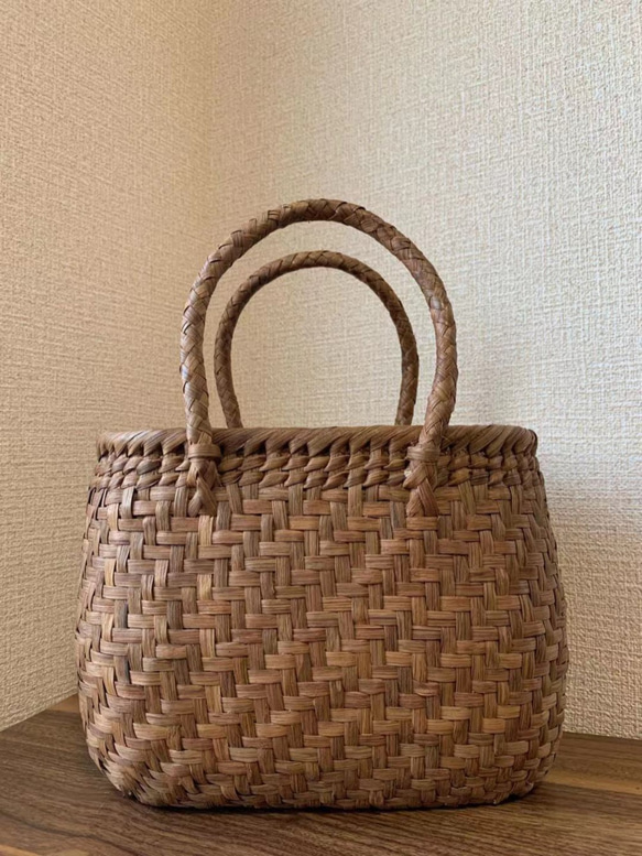 山葡萄　手作り　籠バッグ　網代編み　細ひご Amazon | 山葡萄 手作り かごバッグ 網代編み 細ひご ストラップ