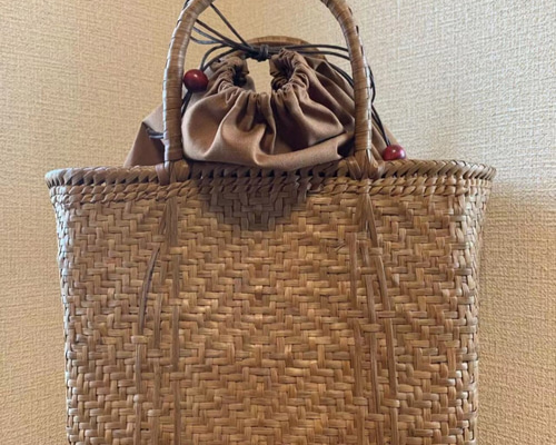 山葡萄 手作り 籠バッグ 網代編み LLサイズ かごバッグ 伝統工芸 通販 
