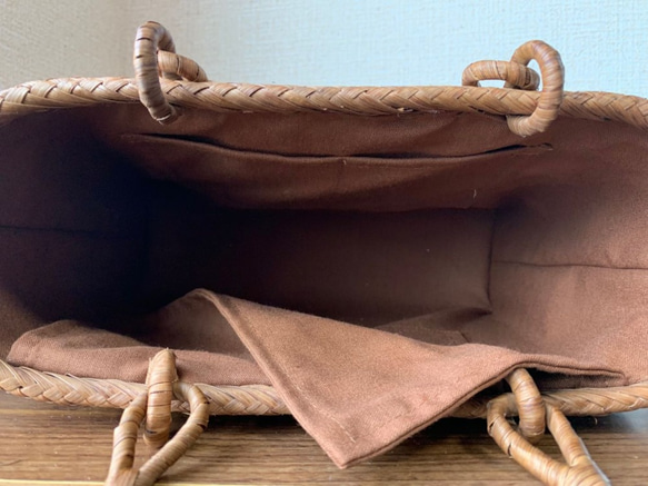 山葡萄　山葡萄籠バッグ　手作り　山葡萄かごバッグ　二重編み　内布あり 山葡萄　山葡萄籠バッグ　手作り　山葡萄かごバッグ　二重編み　内布あり LWH1955401655(15000円)