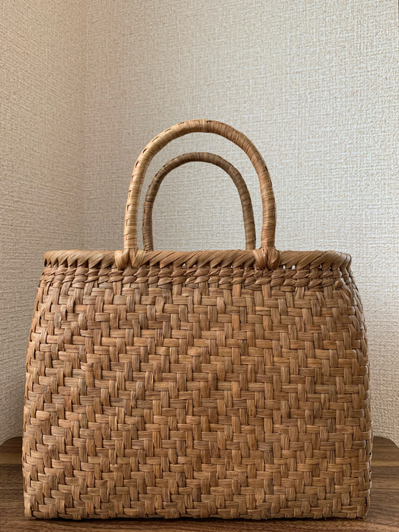 山葡萄 山葡萄籠バッグ 手作り 山葡萄かごバッグ 網代編み 内布