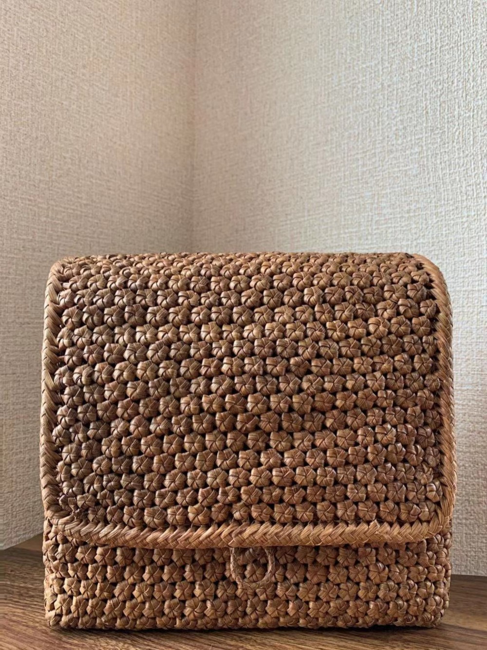 山葡萄　手作り　山葡萄籠バッグ　山葡萄ショルダーバッグ　山葡萄かごバッグ　小花編み