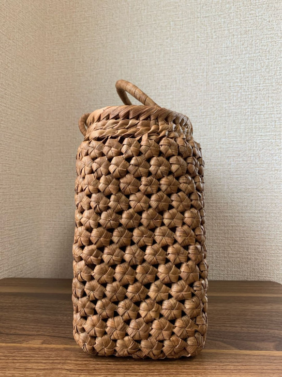 山葡萄　山葡萄籠バッグ　山葡萄かごバッグ　花編み　内布あり 