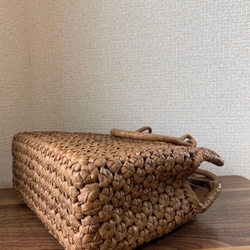 山葡萄　山葡萄かごバッグ　手作り　山葡萄籠バッグ　花編み　籠バッグ 5枚目の画像