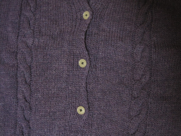 カーディガン　ウール100％手編みなのに安価　とても大きなサイズ　KS076 9枚目の画像