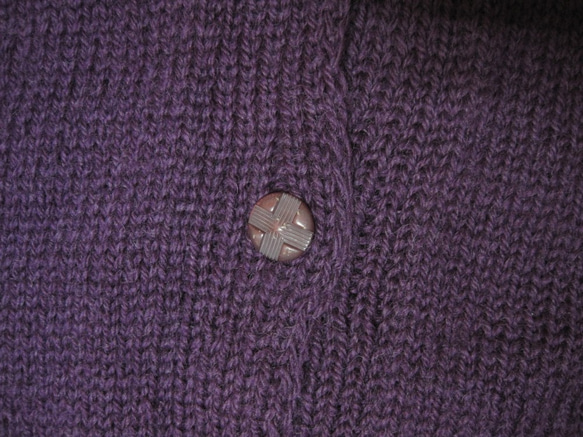 カーディガン　ウール100％手編みなのに安価　とても大きなサイズ　KS077 10枚目の画像