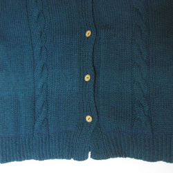 カーディガン　ウール100％手編みなのに安価　とても大きなサイズ　KS085 9枚目の画像