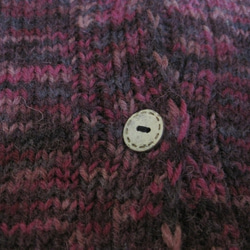 カーディガン　ウール100％手編みなのに安価　とても大きなサイズ　KS039 10枚目の画像